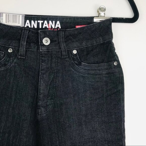 Santana Süper high Rise Tummy Control Dark Wash Relaxed fit Straight Leg Jean 4 - Picture 8 of 16